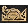 Galen Leather Galen Leather Vintage Inspired Brass Combine Tool Protractor - Inch