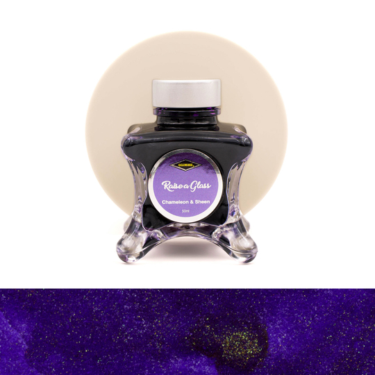 Diamine Inkvent Raise a Glass Ink Bottle 50 ml Purple Edition Chameleon & Sheen
