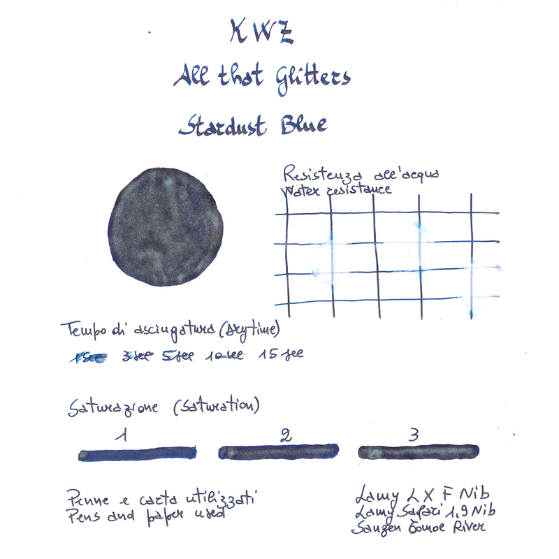 KWZ Ink KWZ All That Glitters Stardust Blue Ink Bottle 30 ml