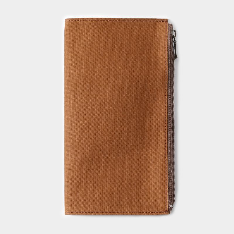 Traveler's Company Traveler's Factory Cotton Zipper Case Regular Size Marrone