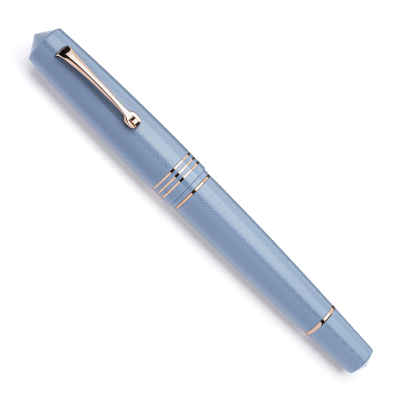 Leonardo Officina Italiana Leonardo Momento Zero Grande 2.0 L'Arte del Guillochè Penna Stilografica Indigo & Oro Rosa 14k