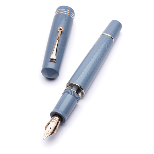 Leonardo Momento Zero Grande 2.0 The Art of Guillochè Fountain Pen Indigo & Rose Gold