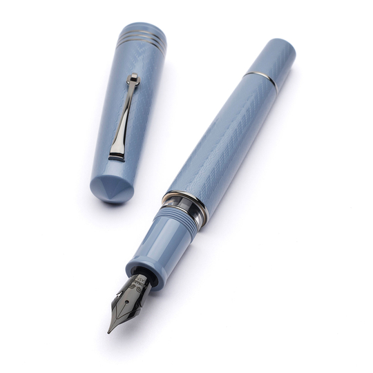 Leonardo Momento Zero Grande 2.0 L'Arte del Guillochè Penna Stilografica Indigo & Rutenio 14k