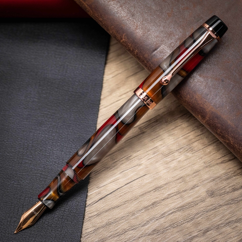 Opus 88 Opus 88 Harmony Penna Stilografica Red Grey Marble