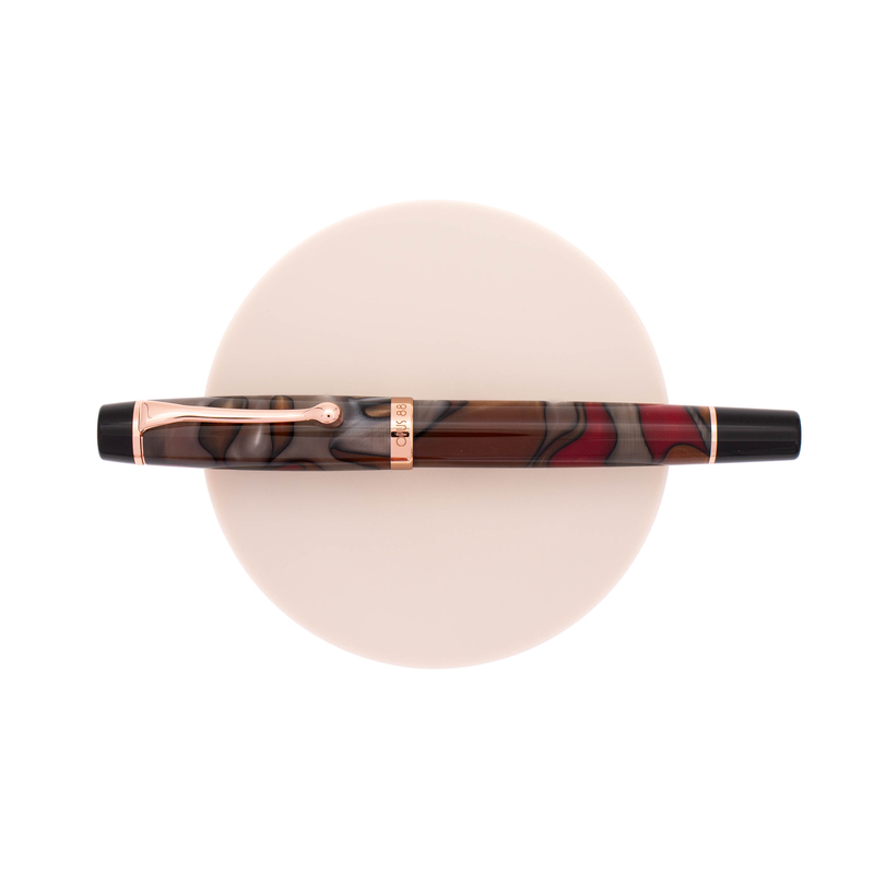 Opus 88 Opus 88 Harmony Fountain Pen Red Grey Marble