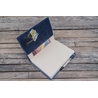 Galen Leather Galen Leather Cover A5 in Pelle Crazy Horse Navy Blue