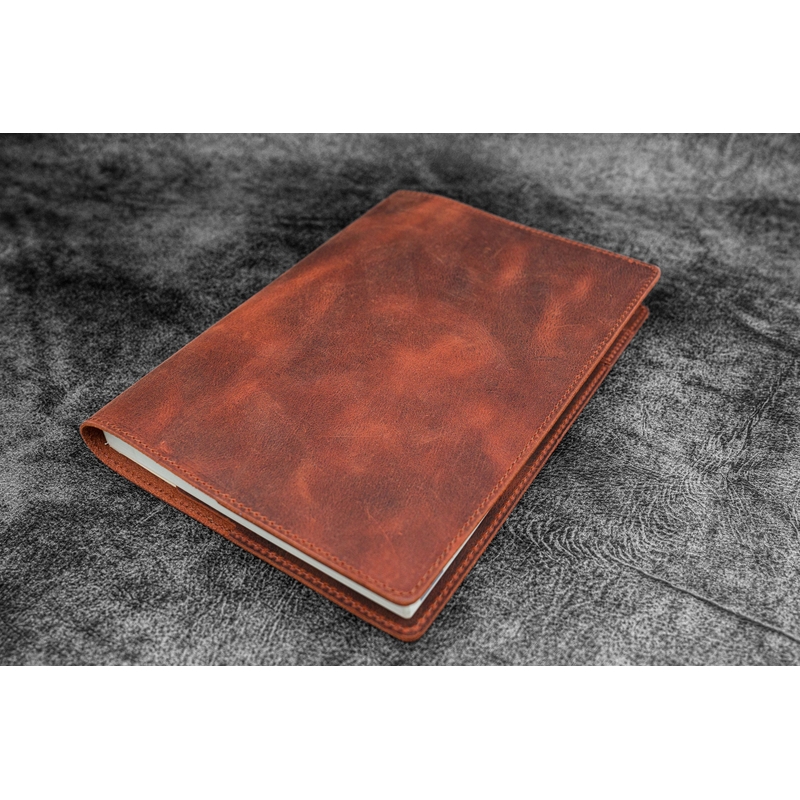 Galen Leather Galen Leather Cover A5 in Pelle Crazy Horse Orange