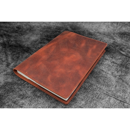 Galen Leather Cover A5 in Pelle Crazy Horse Orange