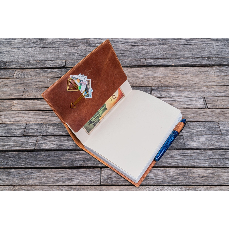 Galen Leather Galen Leather Cover A5 in Pelle Crazy Horse Tan