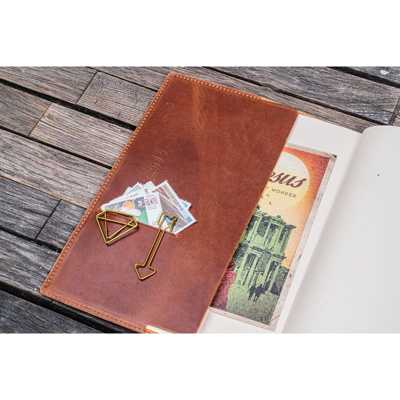 Galen Leather Galen Leather Cover A5 in Pelle Crazy Horse Tan
