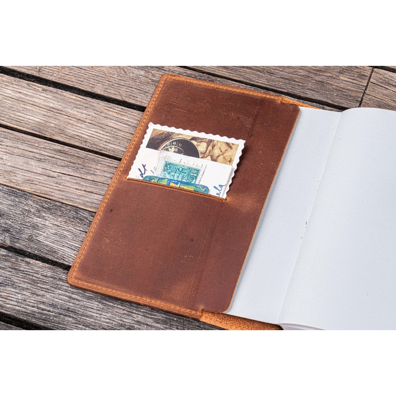 Galen Leather Galen Leather Cover A6 in Pelle Crazy Horse Tan