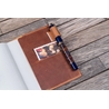 Galen Leather Galen Leather Slim Notebook Cover A6 Crazy Horse Tan