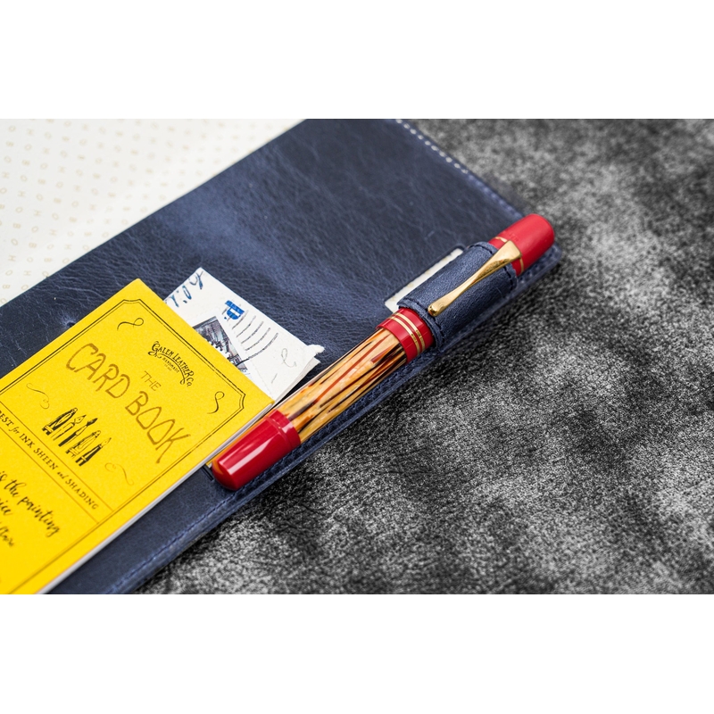 Galen Leather Galen Leather Cover Slim Hobonichi Weeks in Pelle Crazy Horse Navy Blue
