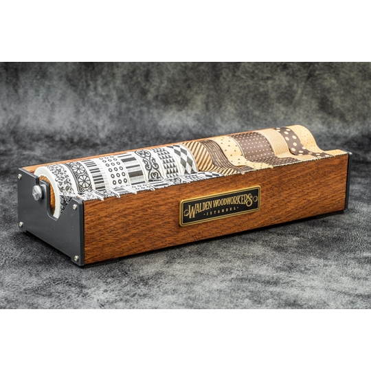 Galen Leather Washi Tape Dispenser in Legno di Mogano