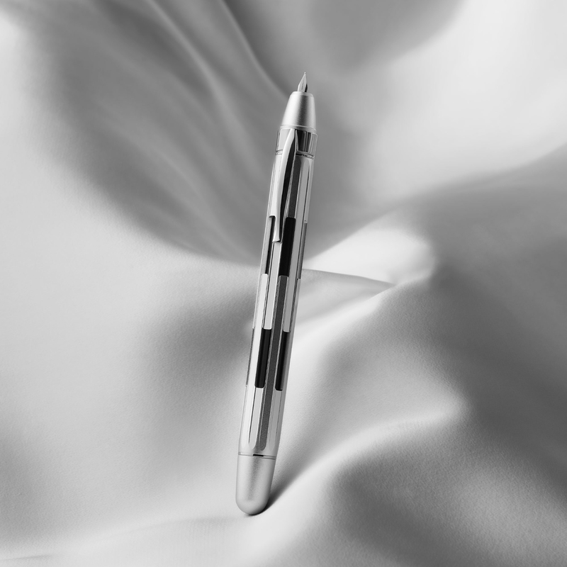 Nahvalur Nahvalur Eclipse Penna Stilografica Pure Silver