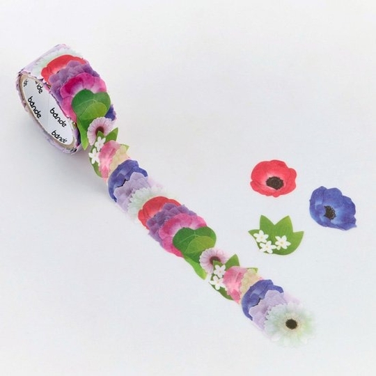 Bande Washi Tape Bouquet di Anemoni Viola