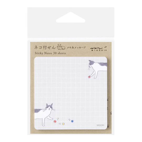 Midori Sticky Notes Ball and Cat