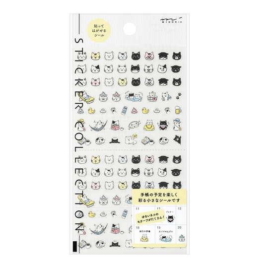 Midori Stickers Pictograph Cat