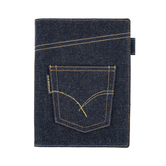 Hobonichi Cover Hollywood Ranch Market: Indigo Jeans Pocket per Agenda 5 Anni A5