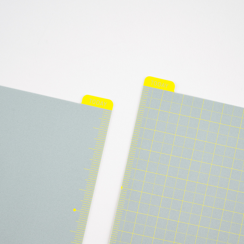 Hobonichi Hobonichi Pencil Board Ice Gray x Yellow Sottopagina per Original A6