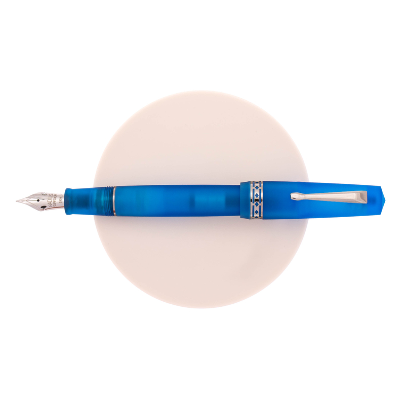 Radius Radius Settimo Fountain Pen Frosted Blue & Rhodium