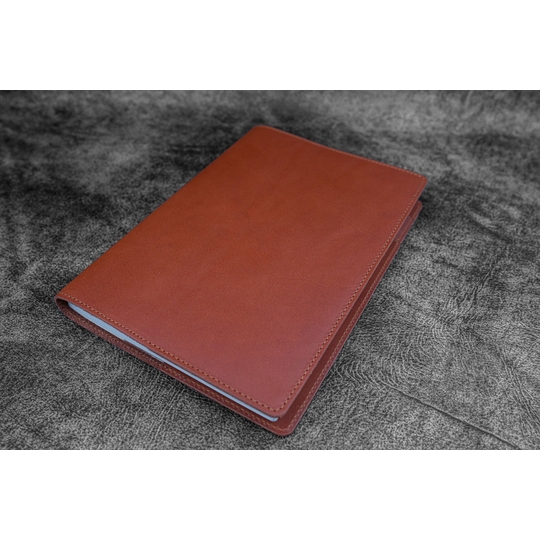 Galen Leather Cover A5 in Pelle Marrone