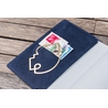 Galen Leather Galen Leather Cover A6 in Pelle Crazy Horse Navy Blue
