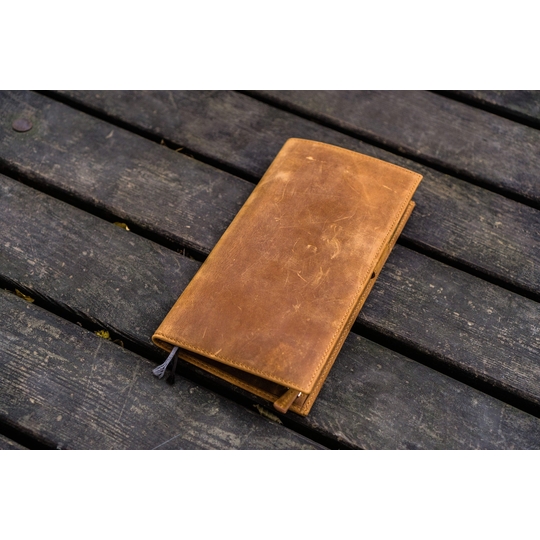 Galen Leather Cover Hobonichi Weeks Crazy Horse Brown