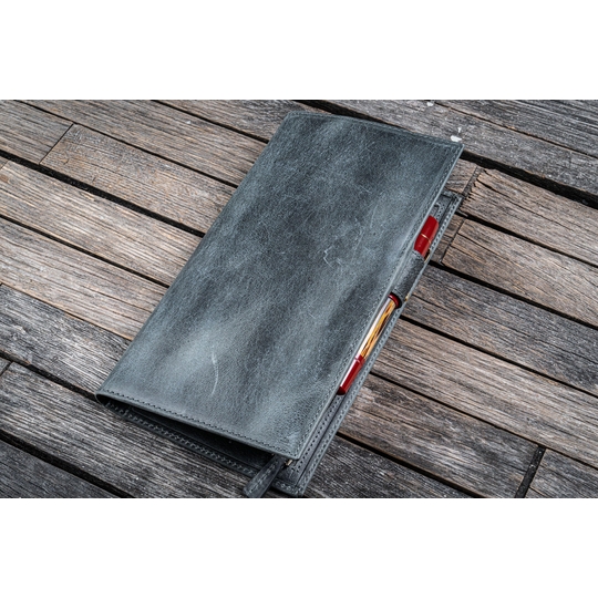 Galen Leather Cover Hobonichi Weeks Crazy Horse Smoky Grey