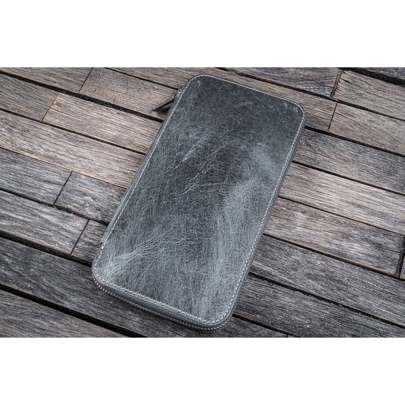 Galen Leather Galen Leather Zippered Cover Hobonichi Weeks Crazy Horse Smoky Grey