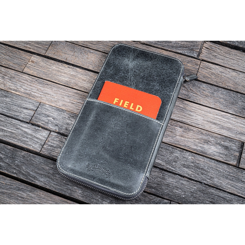 Galen Leather Galen Leather Zippered Cover Hobonichi Weeks Crazy Horse Smoky Grey