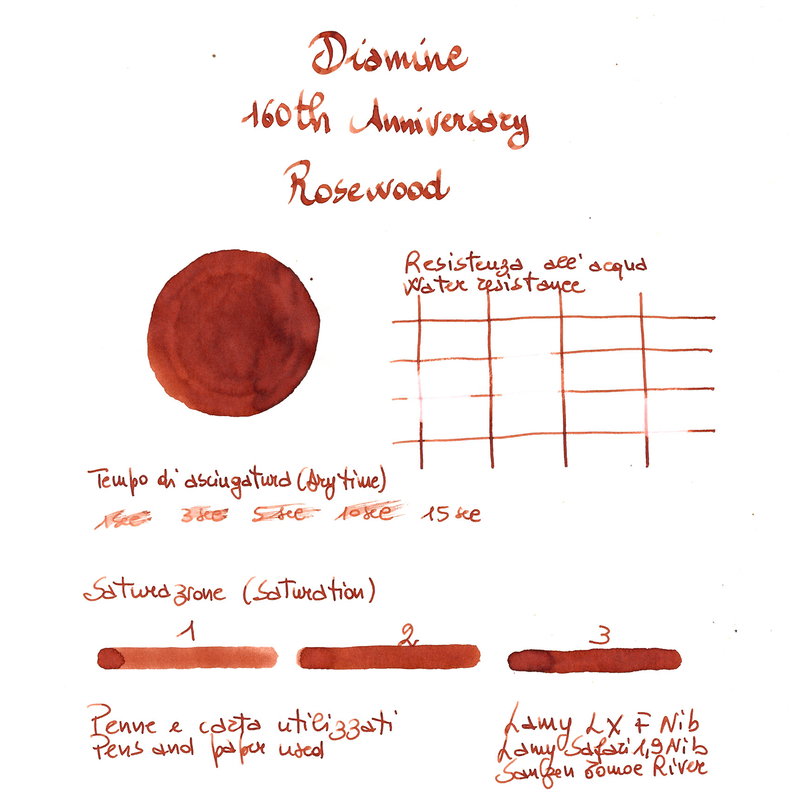 Diamine Diamine 160th Anniversary Rosewood Ink Bottle 75 ml