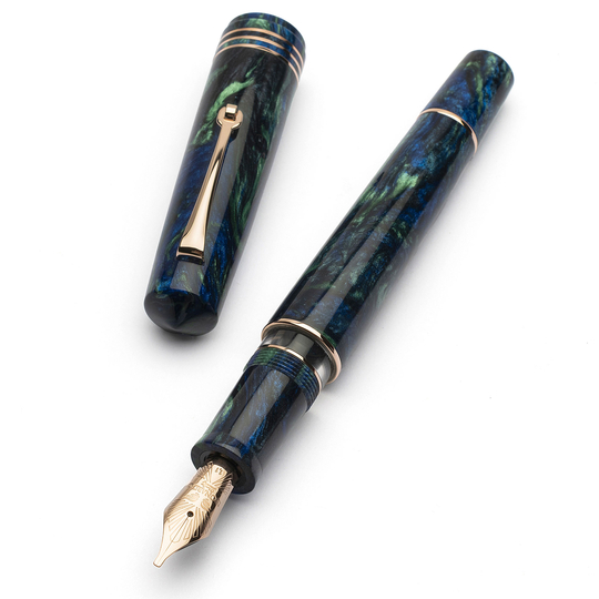 Leonardo Momento Zero Grande 2.0 Penna Stilografica Fiordaliso Blu Pennino 6