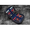 Galen Leather Galen Leather Expansi-Pouch Portapenne in Pelle 10 Posti Crazy Horse Navy Blue