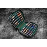 Galen Leather Galen Leather Expansi-Pouch Portapenne in Pelle 10 Posti Crazy Horse Forest Green