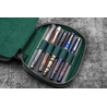Galen Leather Galen Leather Expansi-Pouch Portapenne in Pelle 10 Posti Crazy Horse Forest Green