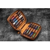 Galen Leather Galen Leather Expansi-Pouch 10 Slots Pen Case Crazy Horse Brown