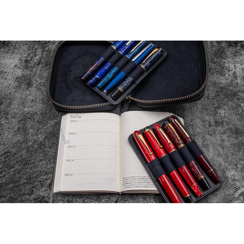 Galen Leather Galen Leather Expansi-Pouch 10 Slots Pen Case Black