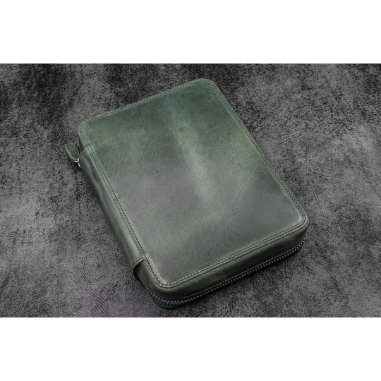 Galen Leather Expansi-Folio A5 Crazy Horse Forest Green