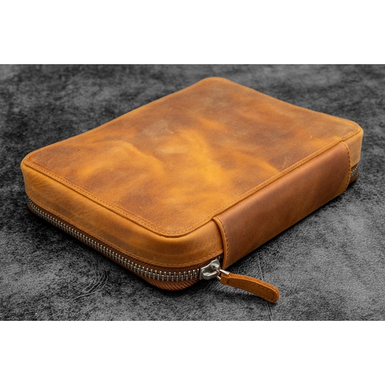 Galen Leather Expansi-Folio A5 Crazy Horse Brown