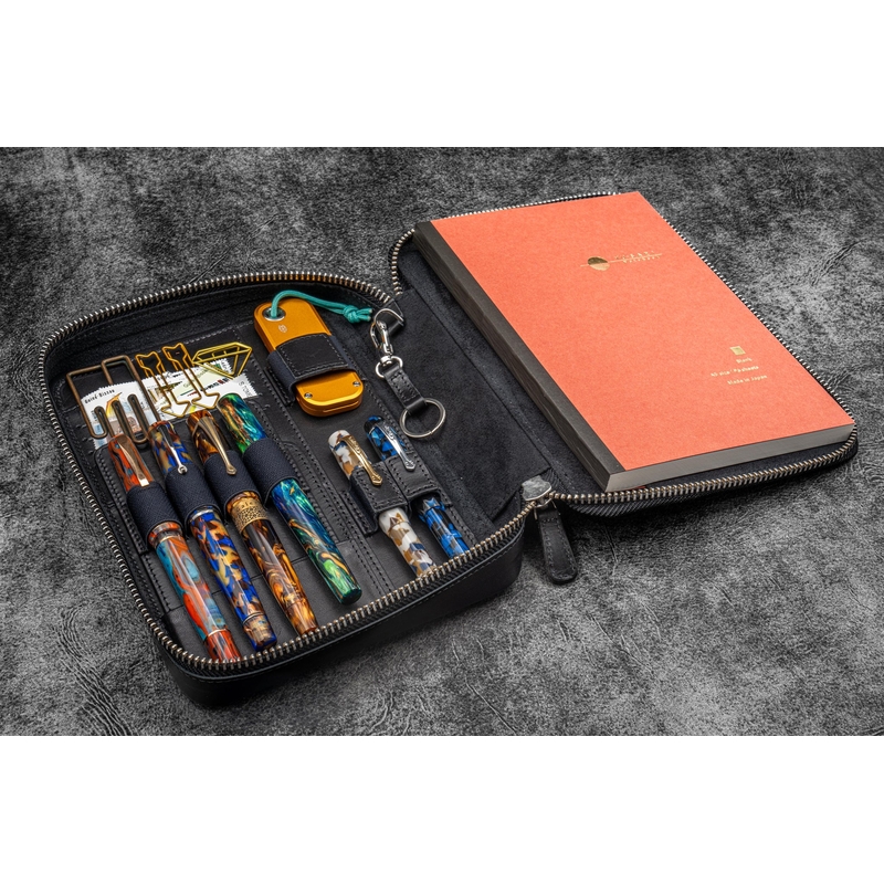 Galen Leather Galen Leather Expansi-Folio A5 Nero