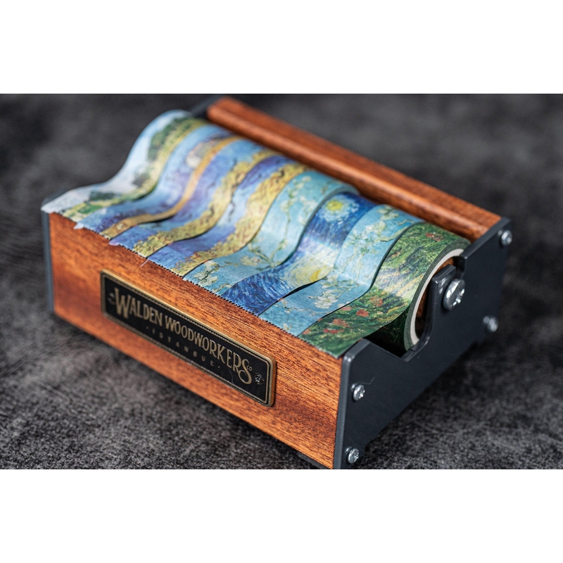 Galen Leather Galen Leather Washi Tape Dispenser Medium in Legno di Mogano
