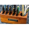 Galen Leather Galen Leather Wood Desk Organizer Portapenne in Legno di Mogano