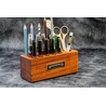 Galen Leather Galen Leather Wood Desk Organizer Pen Holder Mahogany