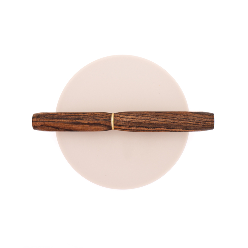 Wancher Wancher Sekai Densho 6 Facets Fountain Pen Tigerwood