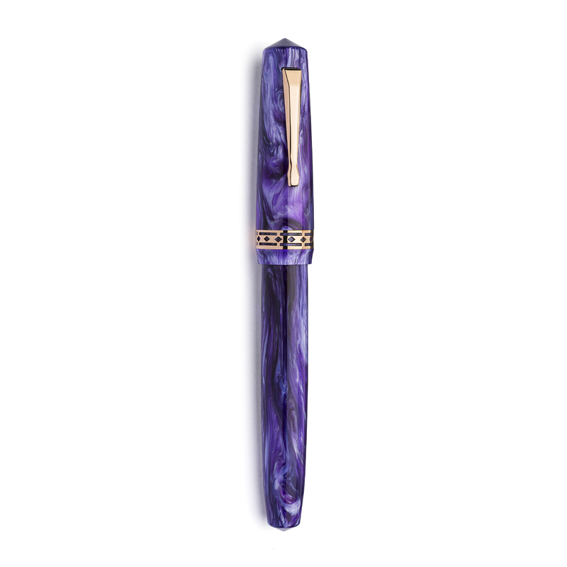 Radius Radius Settimo Fountain Pen Purple Swirl & Rose Gold