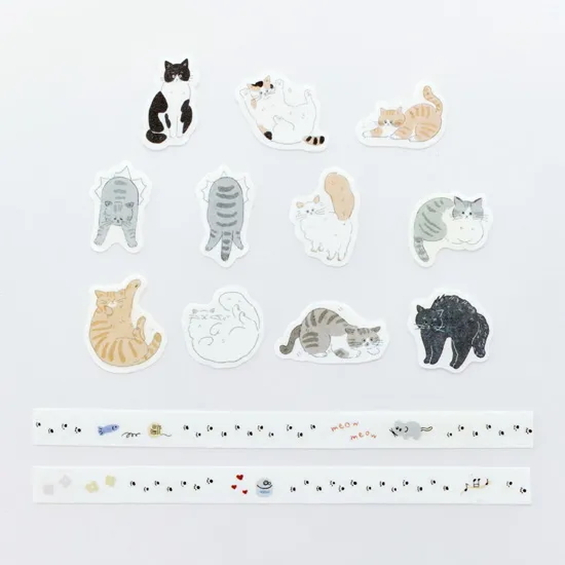 Bande Bande Washi Tape Relaxed Cat Walk