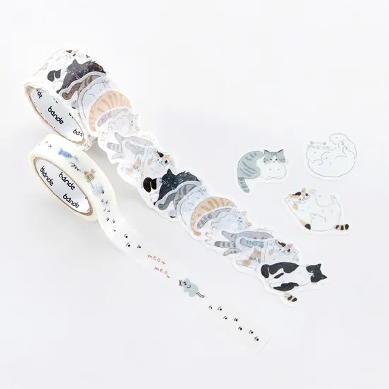 Bande Bande Washi Tape Relaxed Cat Walk