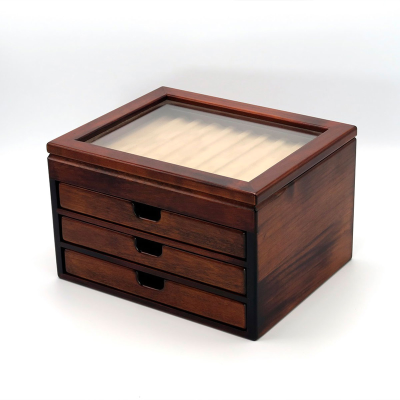 Toyooka Craft Toyooka Craft Fountain Pen Box for 40 Pens Alder Brown