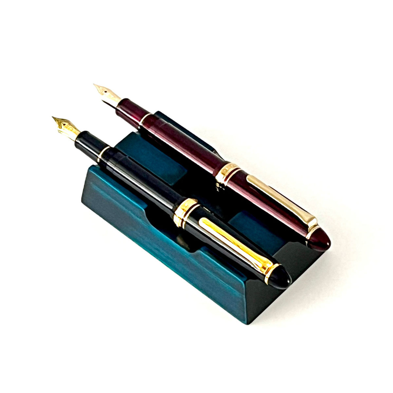 Toyooka Craft Toyooka Craft Pen Rest Portapenne in Legno 2 Posti Hinoki Blue